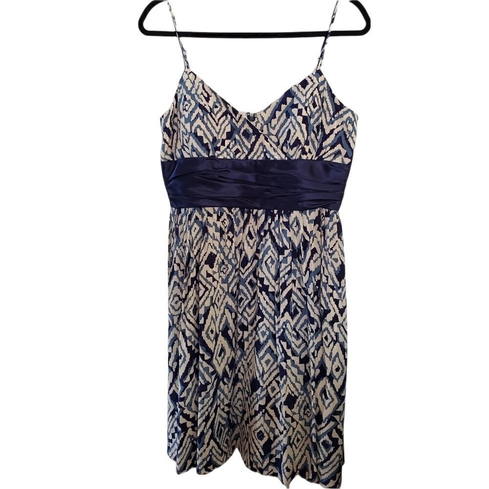 Eliza J New York Silk Sleeveless V-Neck Lined Midi Party Dress